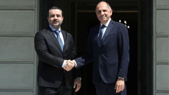 Συνάντηση Γεραπετρίτη με τον μεταβατικό υπ. Εξωτερικών και Αποδήμων της Συρίας Συνάντηση Γεραπετρίτη με τον μεταβατικό υπ. Εξωτερικών και Αποδήμων της Συρίας