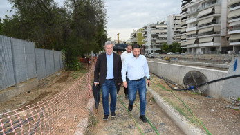 Μοσχάτο-Ταύρος: αυτοψία Χαρδαλιά στα έργα για την αντιπλημμυρική διευθέτηση του Ιλισσού