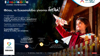 Μία ευχή γίνεται δύο εφέτος τα Χριστούγεννα με τα Ευχοστολίδια