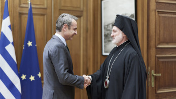 Ο Κυριάκος Μητσοτάκης συναντήθηκε στο Μαξίμου με τον Αρχιεπίσκοπο Αμερικής Ελπιδοφόρο