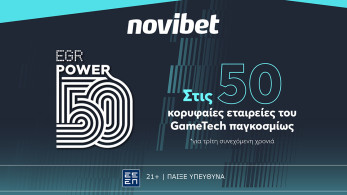 Η Novibet για τρίτη συνεχόμενη χρονιά στις 50 κορυφαίες εταιρείες του κλάδου παγκοσμίως