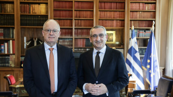 Συνάντηση του Κωνσταντίνου Τασούλα με τον περιφερειάρχη Νοτίου Αιγαίου και πρόεδρο της ΕΝΠΕ Γιώργο Χατζημάρκο