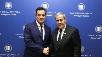 Συνάντηση του Άδωνι Γεωργιάδη με τον νεοεκλεγέντα πρόεδρο του ΠΙΣ Κωνσταντίνο Κουτσόπουλο