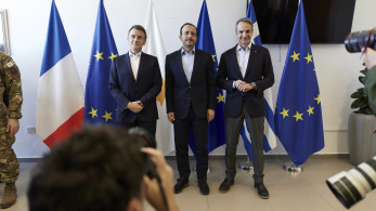 Ολοκληρώθηκε η τριμερής συνάντηση Μητσοτάκη, Μακρόν και Χριστοδουλίδη στην Κύπρο