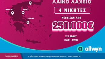 Σε Αττική, Ιωάννινα, Βόλο και Καβάλα οι μεγάλοι νικητές του Λαϊκού Λαχείου