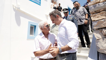 Ο Κυριάκος Μητσοτάκης επισκέφτηκε στο Αγαθονήσι την κ. Μαρουδιώ, ηλικίας 102 ετών