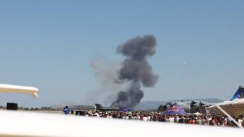Phantom συνετρίβη στην Τανάγρα την ώρα του Air Show - Άγνωστη η τύχη των χειριστών, επιστρέφει εκτάκτως ο Δένδιας από την ΔΕΘ (video)