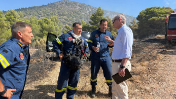 Στον Κουβαρά ο Ευάγγελος Τουρνάς - Βελτιωμένη η εικόνα της φωτιάς