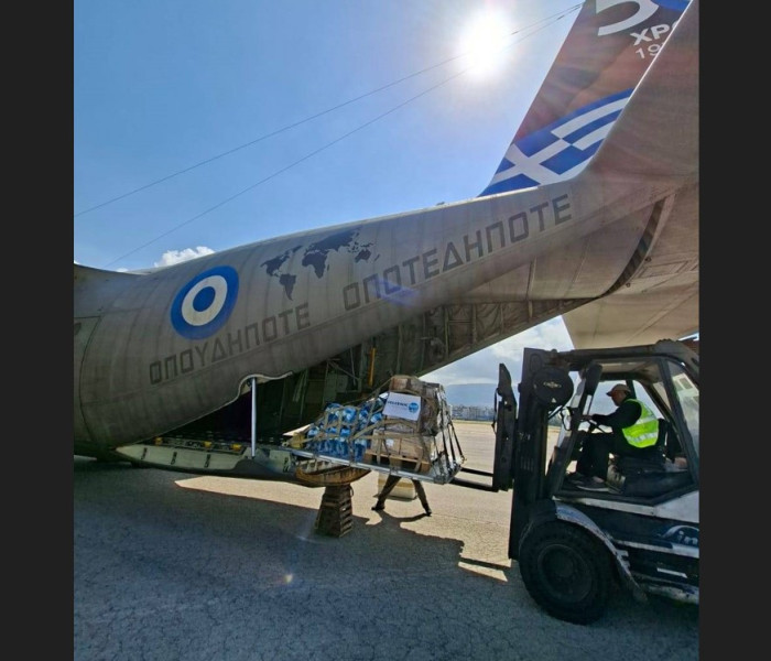 Αποστολή ανθρωπιστικής βοήθειας στον Λίβανο με μεταγωγικό αεροσκάφος της ΠΑ